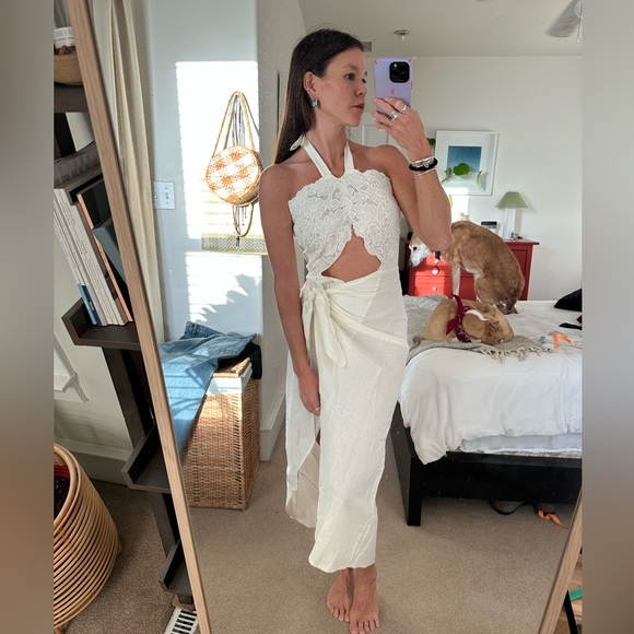 NWT Tach Clothing Marguerite Cutwork Embroidered Dress, S - Picture 6 of 9